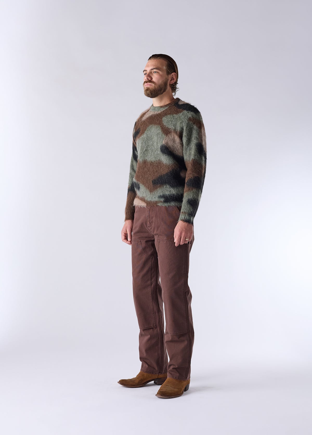 Camo Mohair Knit Sweater | Camo
