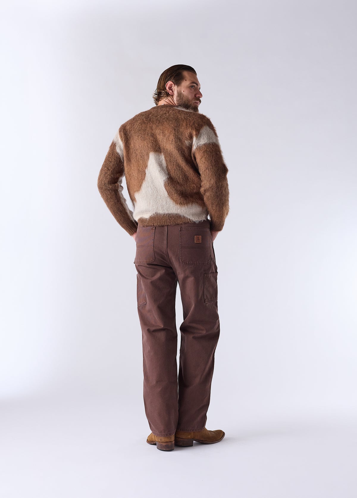 Horsecoat Mohair Knit Sweater | Brown