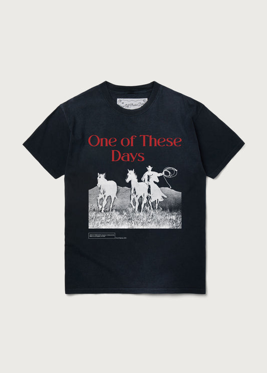 Across The Planes T-Shirt | Sun Faded Black