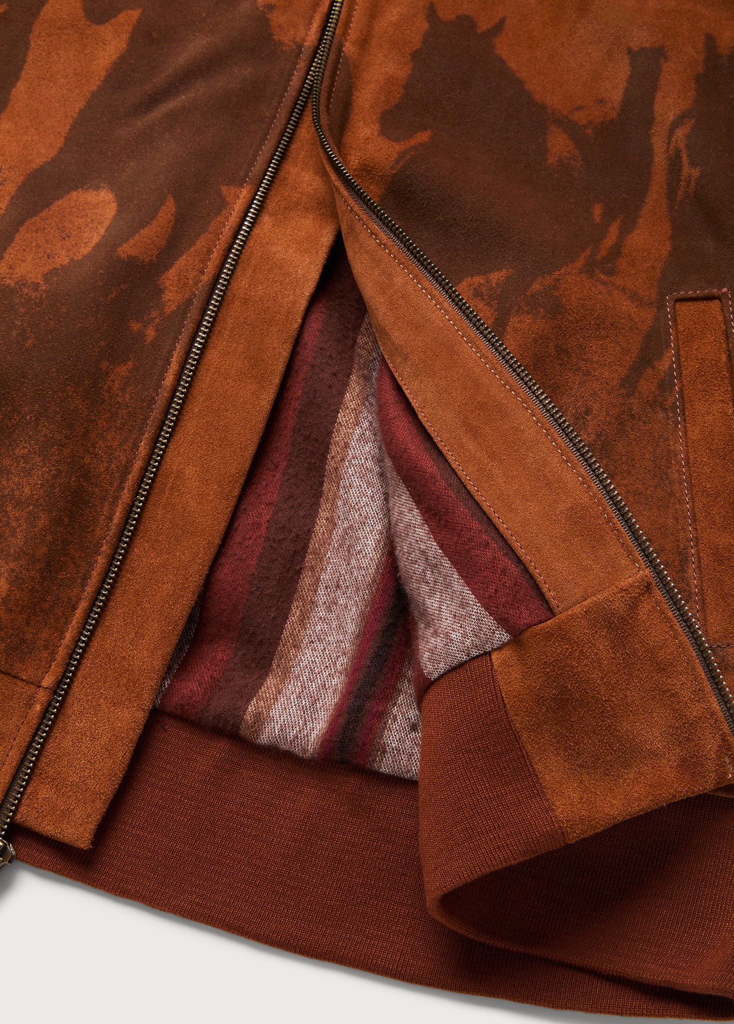 A Journey Through The Past Suede Bomber Jacket | Tobacco Suede