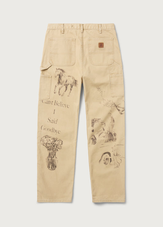 All Over Print Painters Pant | Tan