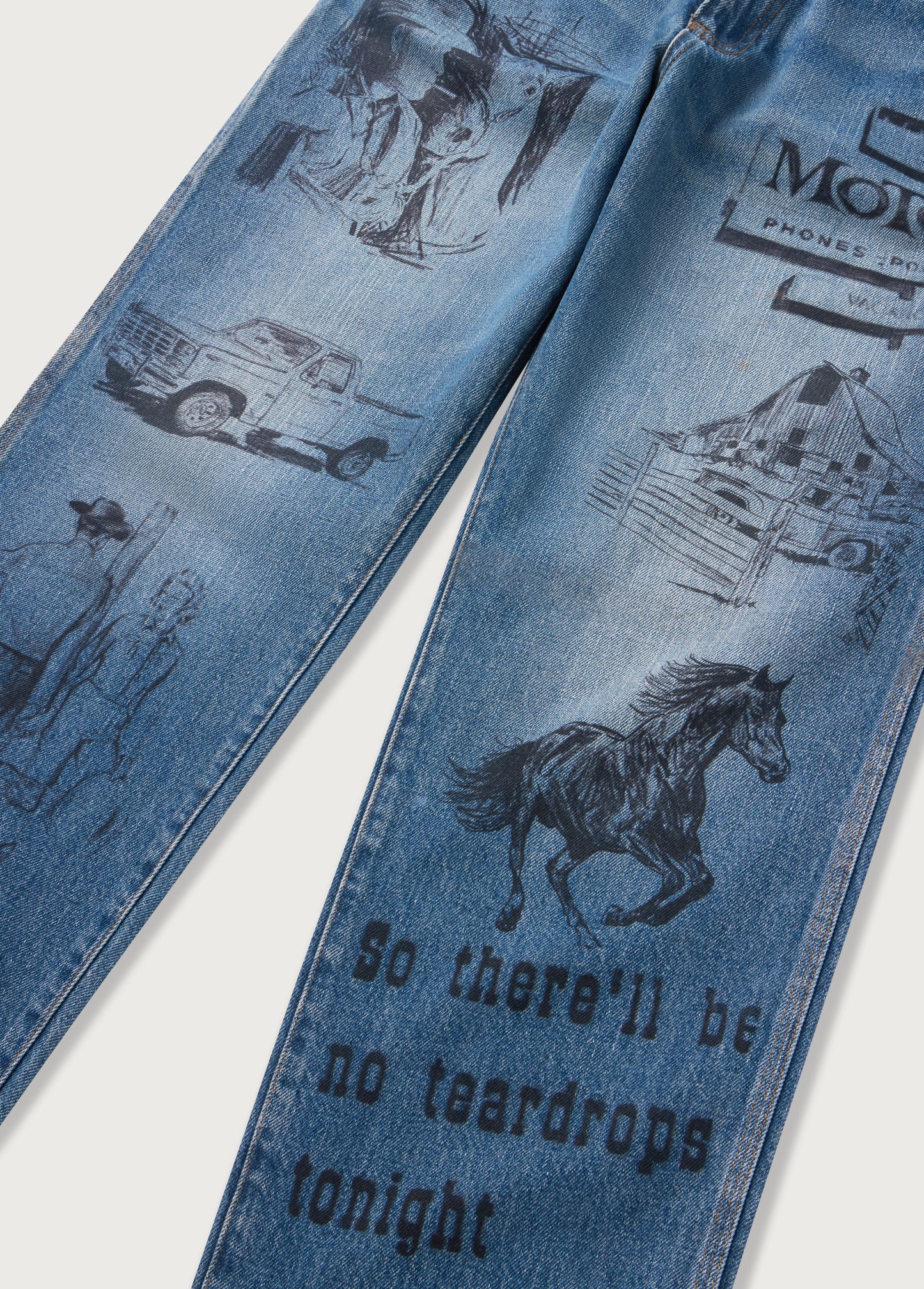 All Over Print Painters Pant | Indigo