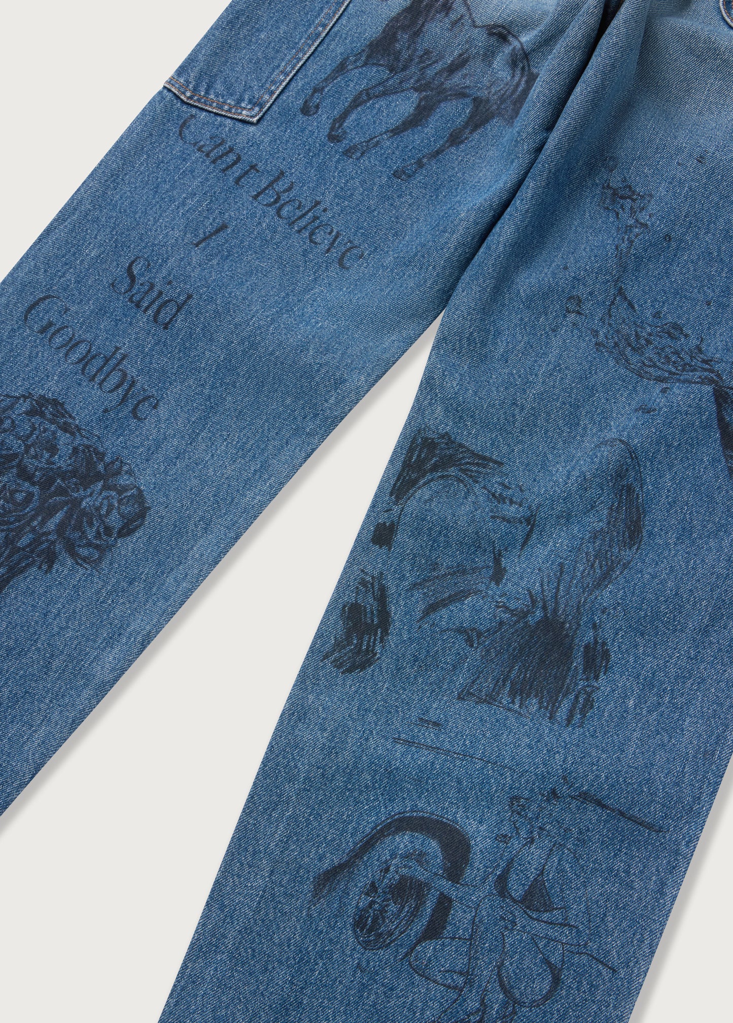 All Over Print Painters Pant | Indigo