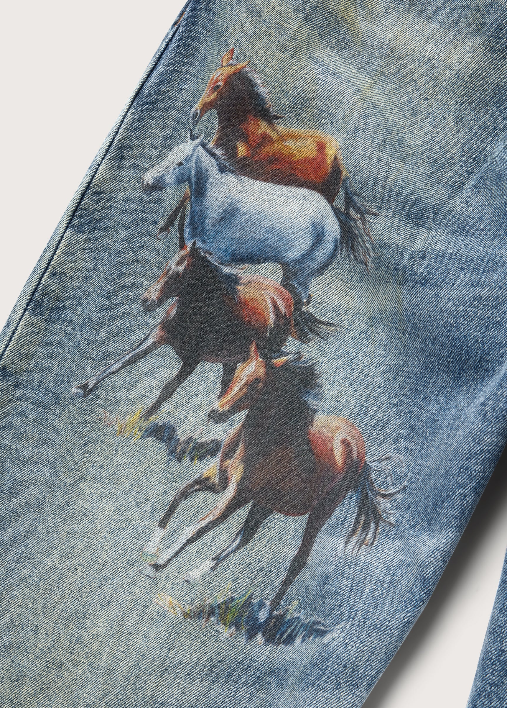 All Over Print Straight Leg Jeans | Indigo | SP26 | One Of These Days