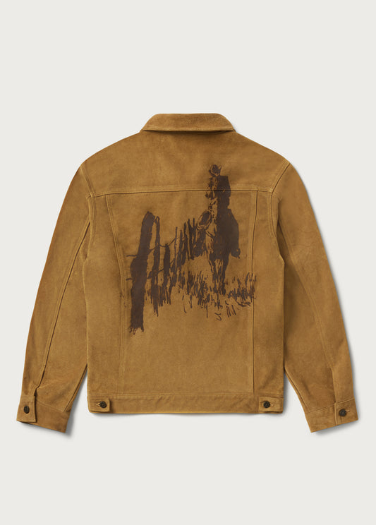 Along The Fence Trucker Jacket | Tobacco Suede