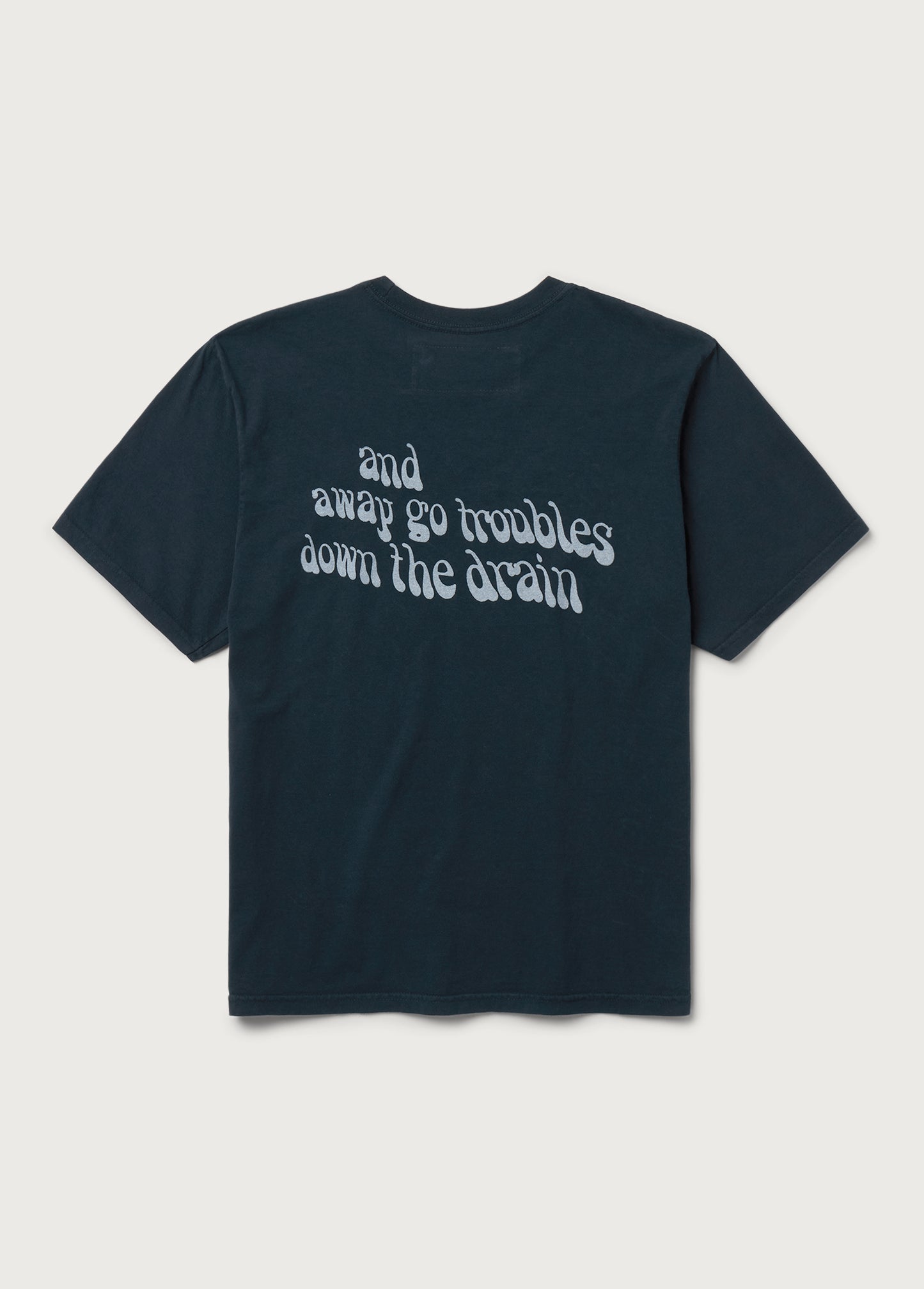 Away Go Troubles Tee | Hard Washed Black