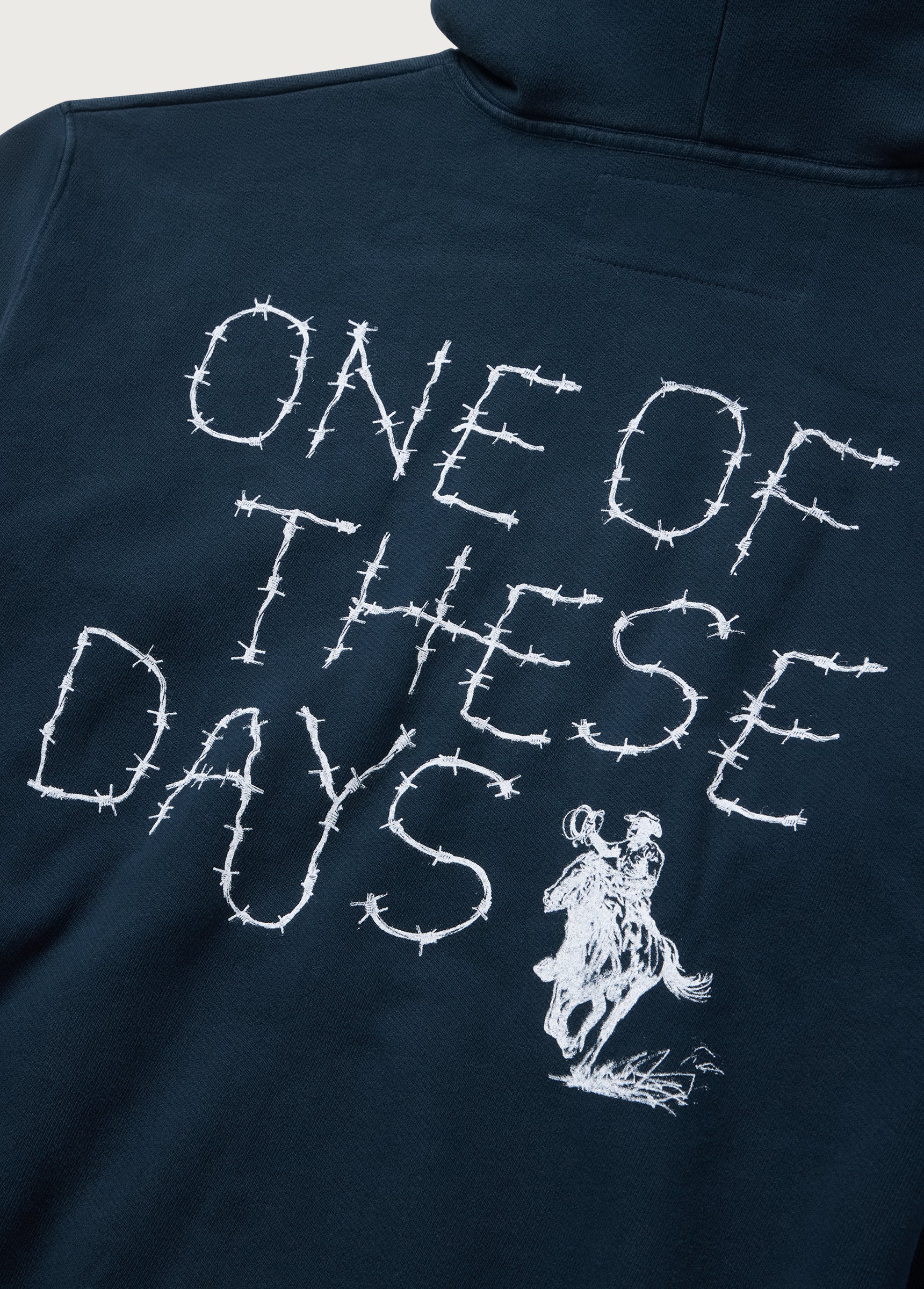 Barbed Zip Up Hoodie | Hard Washed Navy | FW25 | One of These Days