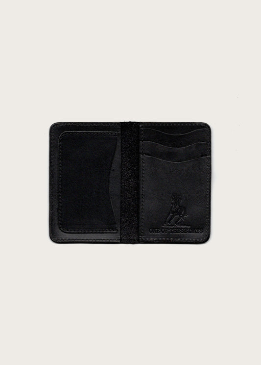 Running Horse Logo Leather Card Holder | Black