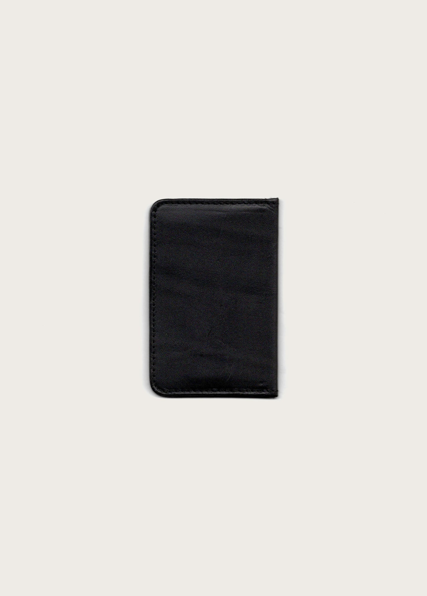 Running Horse Logo Leather Card Holder | Black