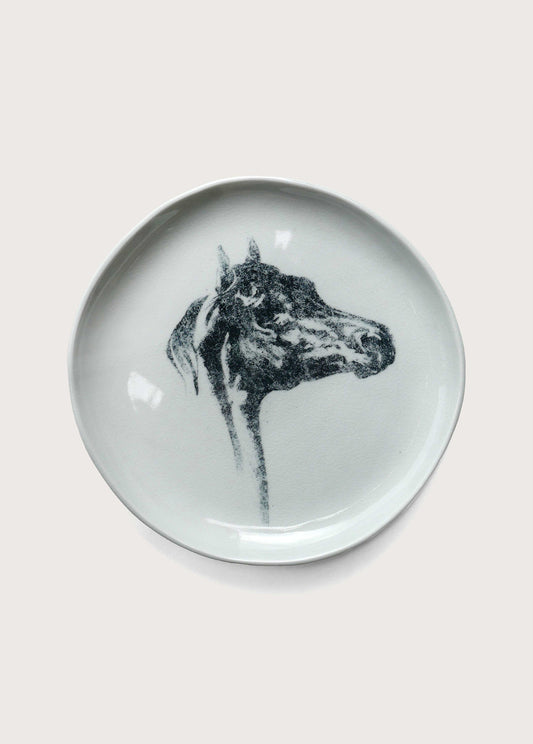 Horse Head Porcelain Ceramic Plate 01