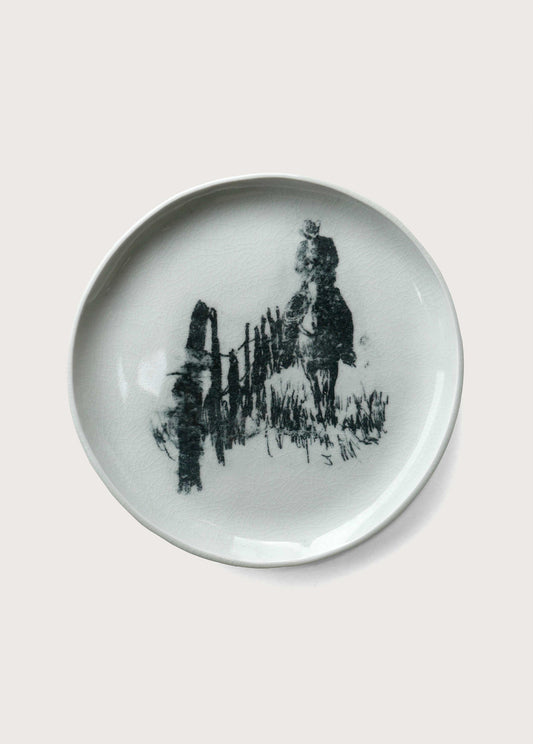 Along The Fence Porcelain Ceramic Plate 01