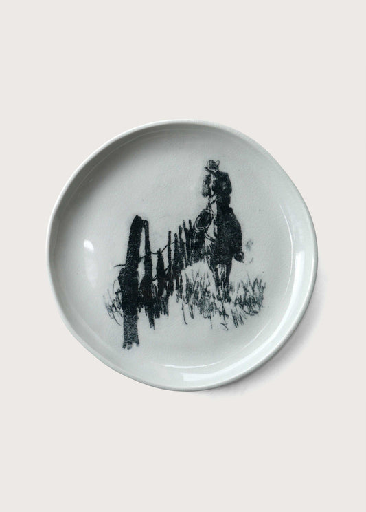 Along The Fence Porcelain Ceramic Plate 02