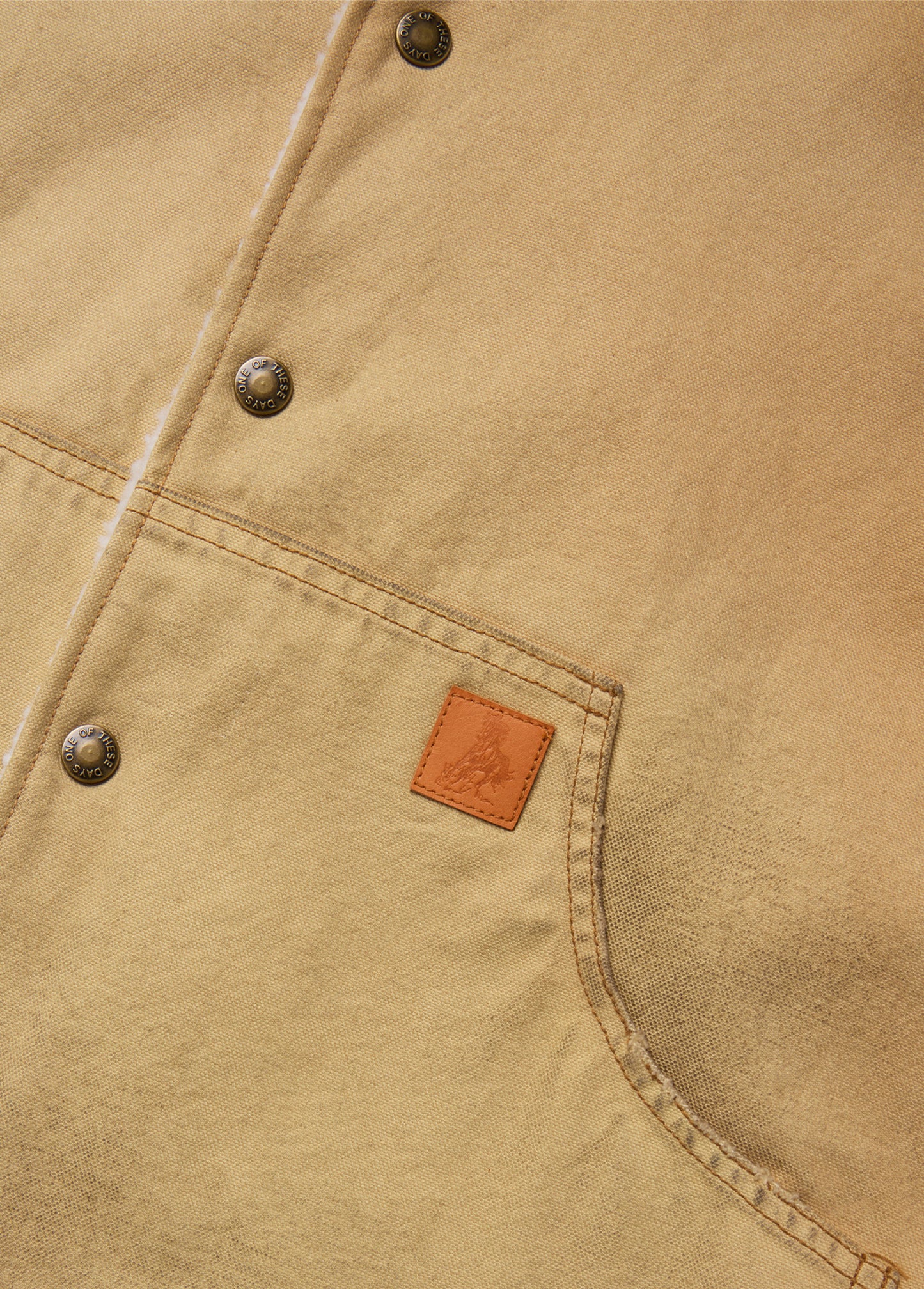 Canvas Sherpa Lined Vest | Washed Tan