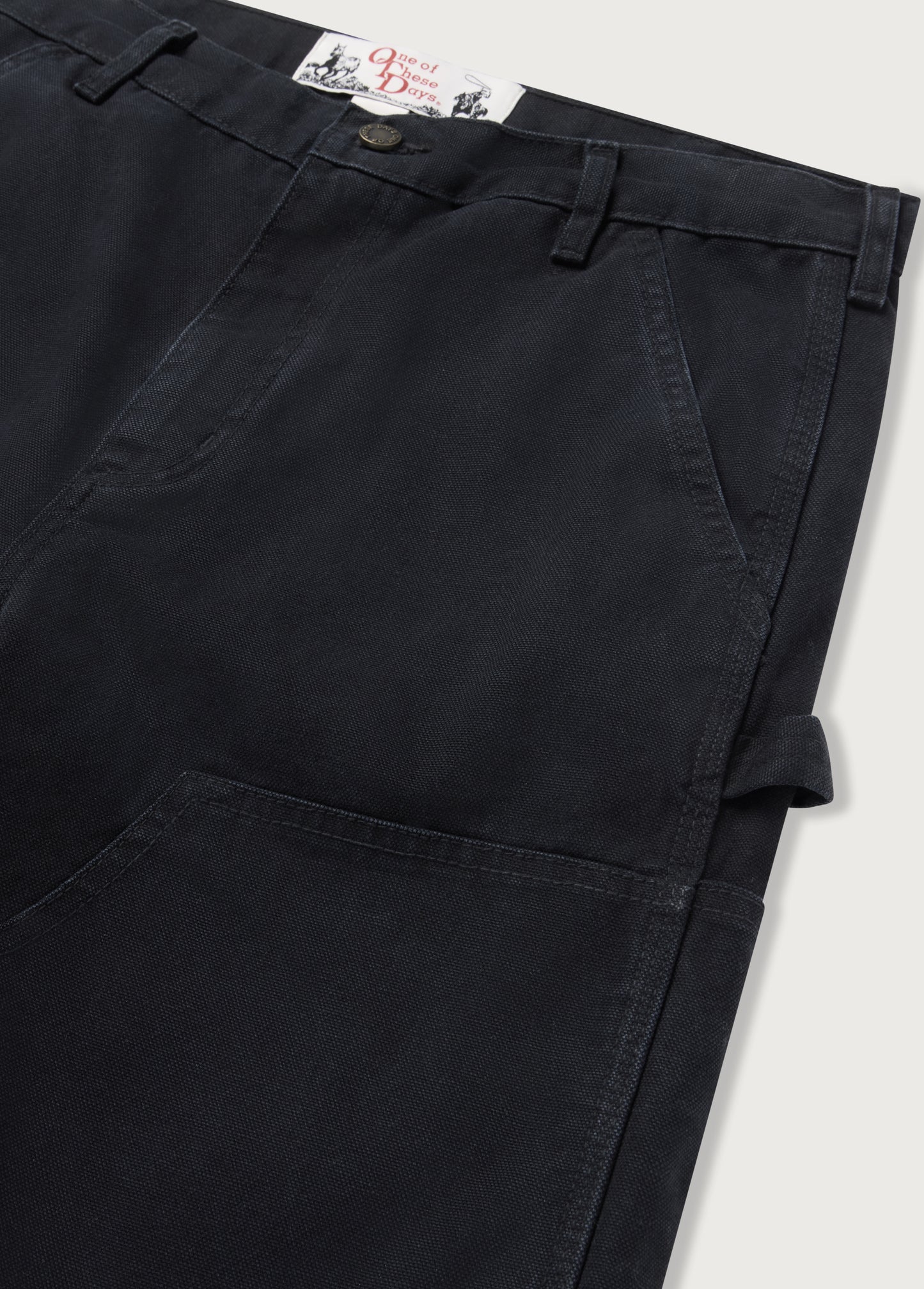 Canvas Double Knee Pant | Washed Black