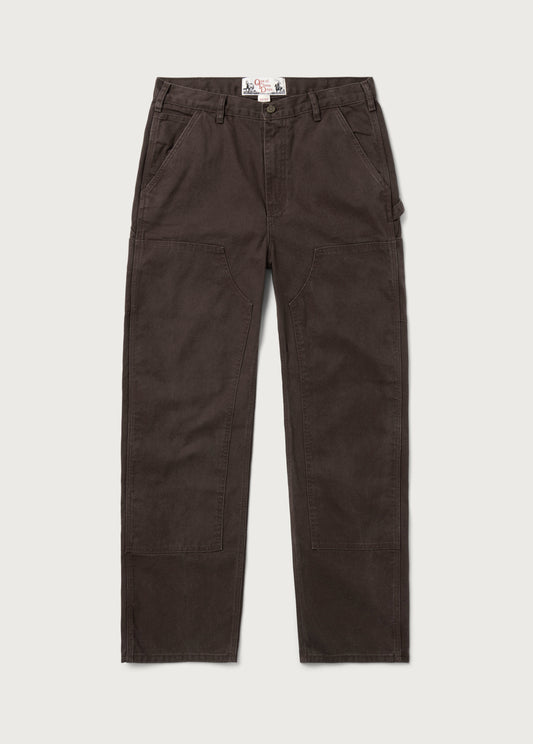 Canvas Double Knee Pant | Washed Brown