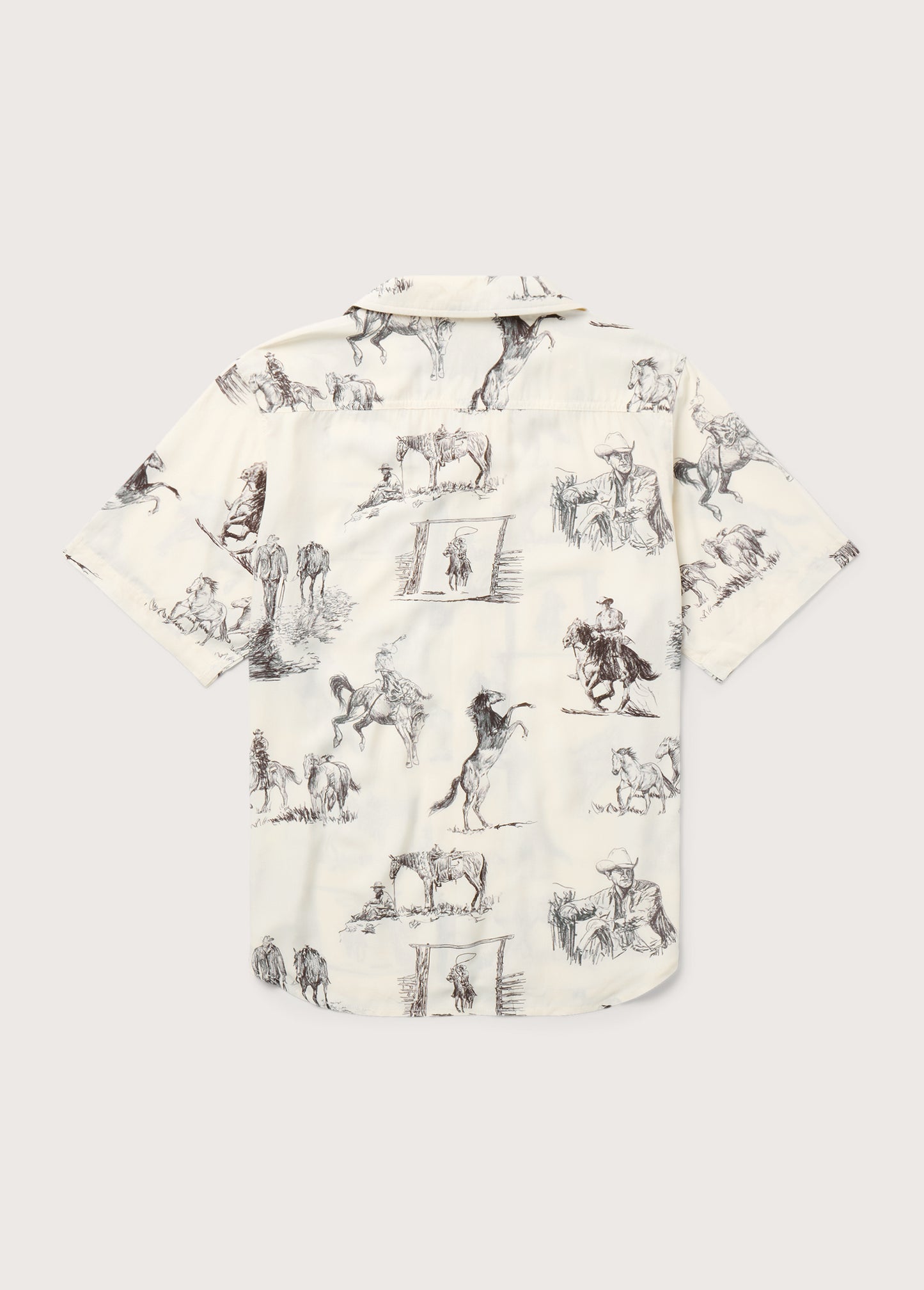 Charcoal Montage Camp Shirt | Bone