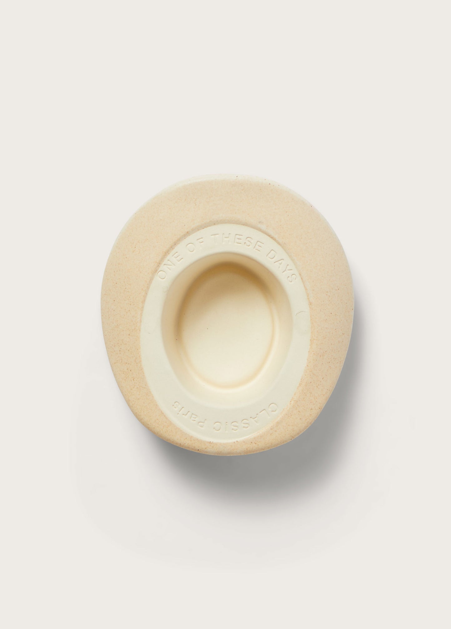 Ceramic Hat Ashtray | Speckled Buff