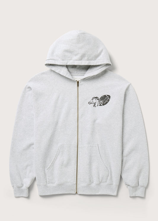 Days USA Zip Up Hooded Sweatshirt | Heather Grey