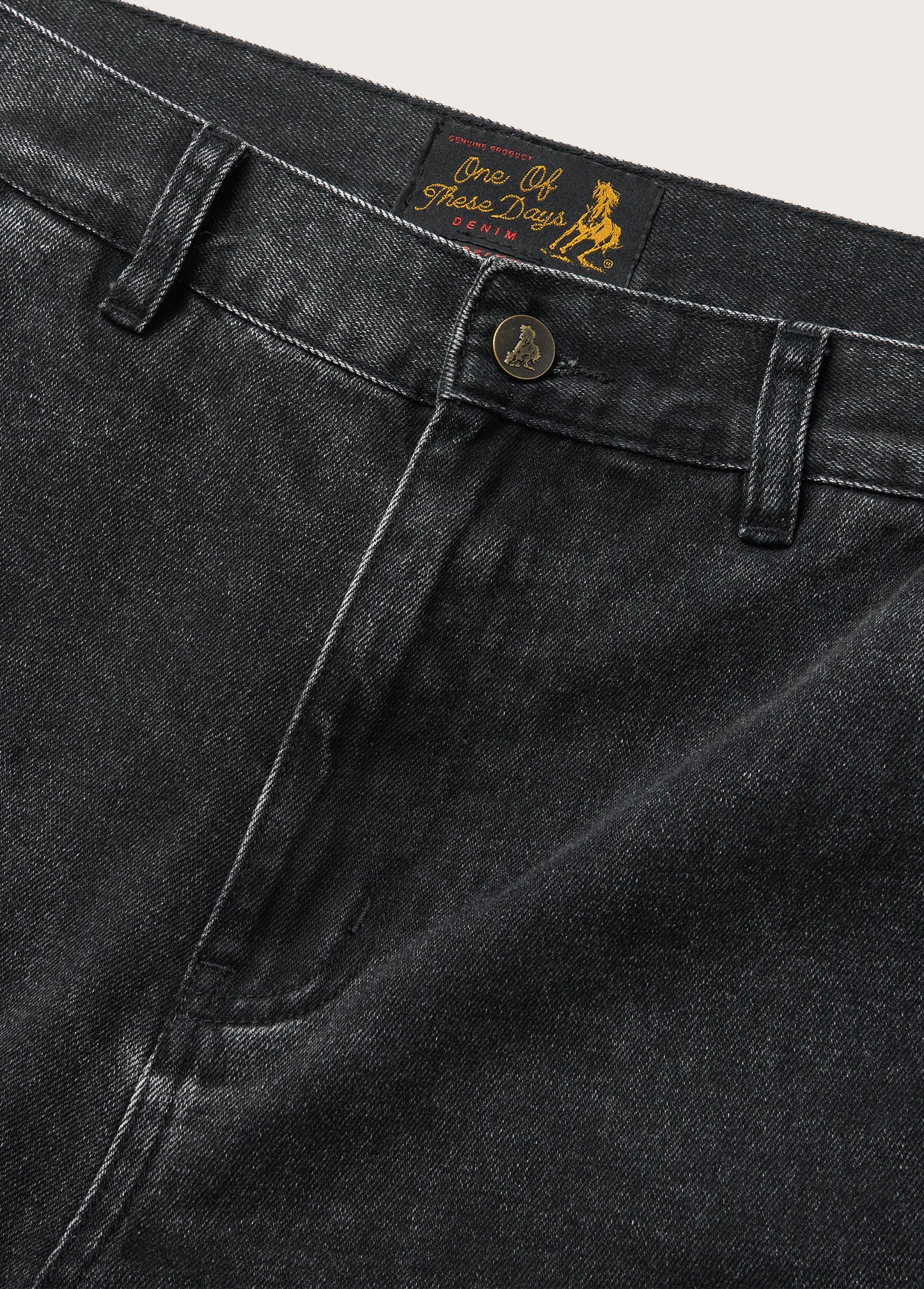 Denim Double Knee Pant | Black