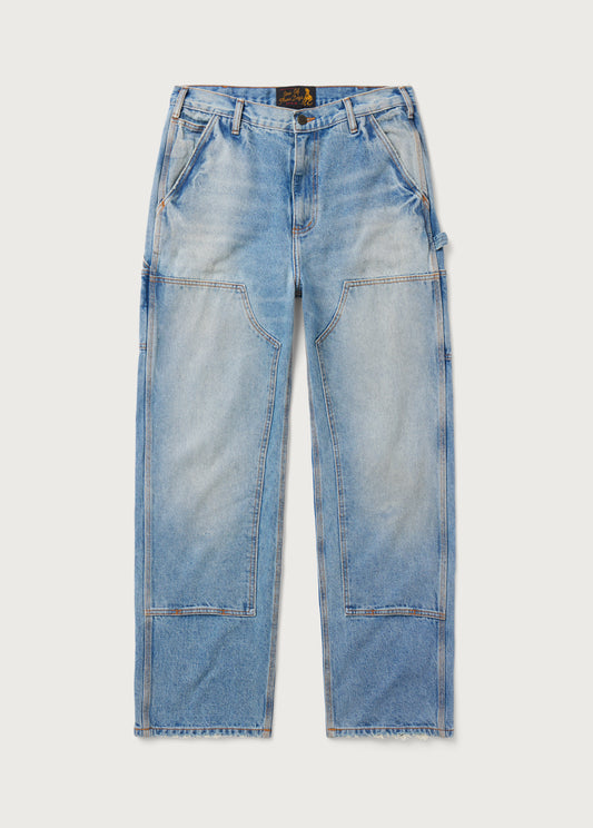 Denim Double Knee Pant | Washed Denim