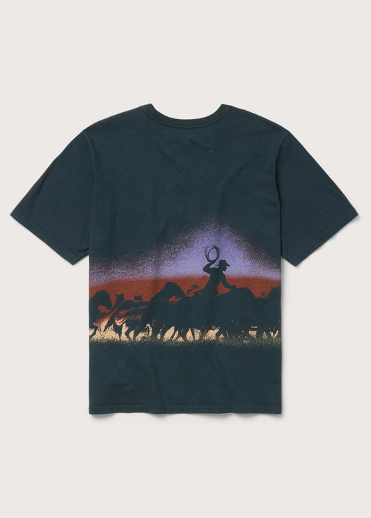 Driftin' Back T-Shirt - Dusk | Hard Washed Black
