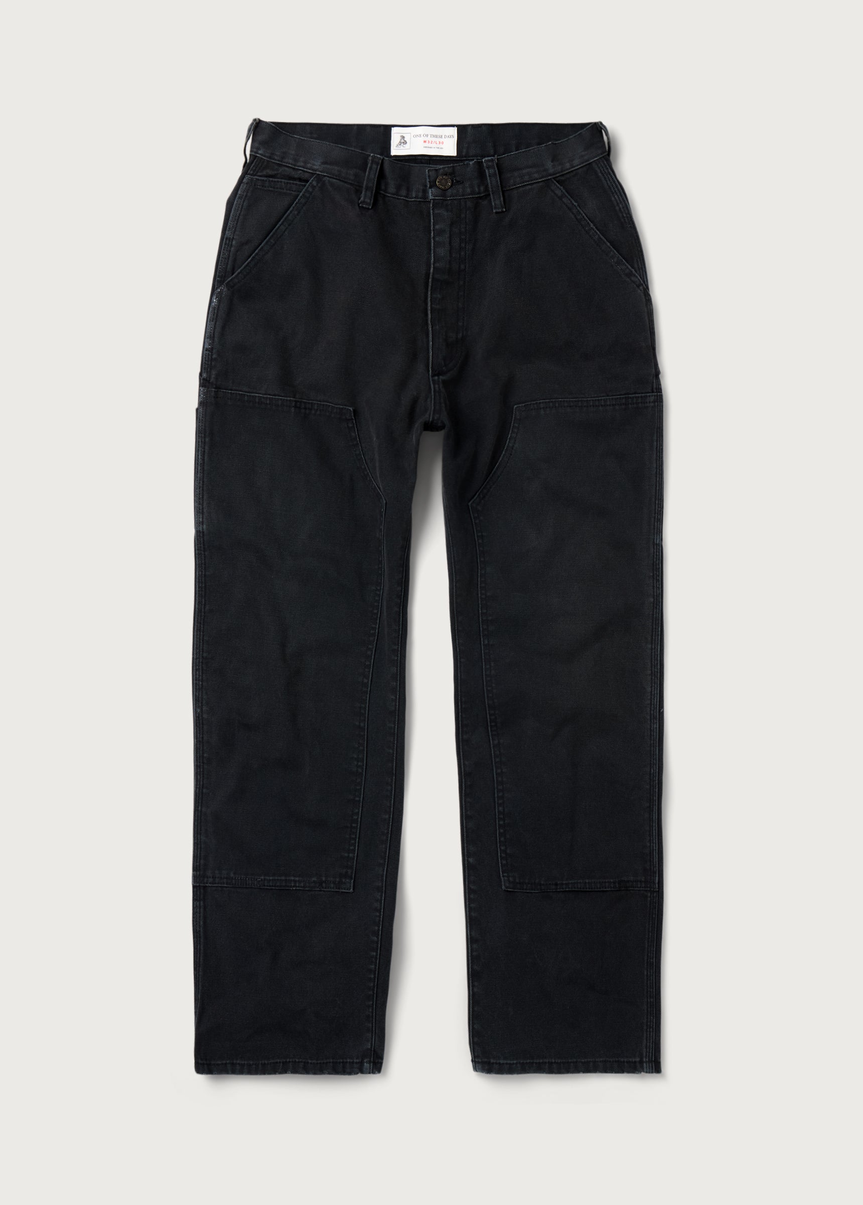 Canvas Double Knee Work Pant | Black