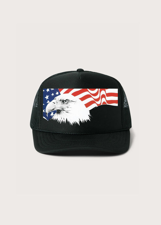 Emblem Trucker Hat  | Black