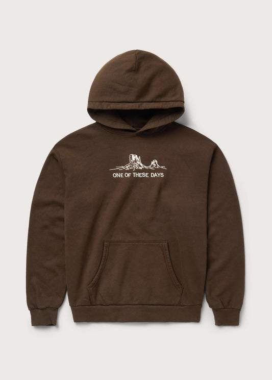 Follow The Road Hooded Sweatshirt | Dark Brown