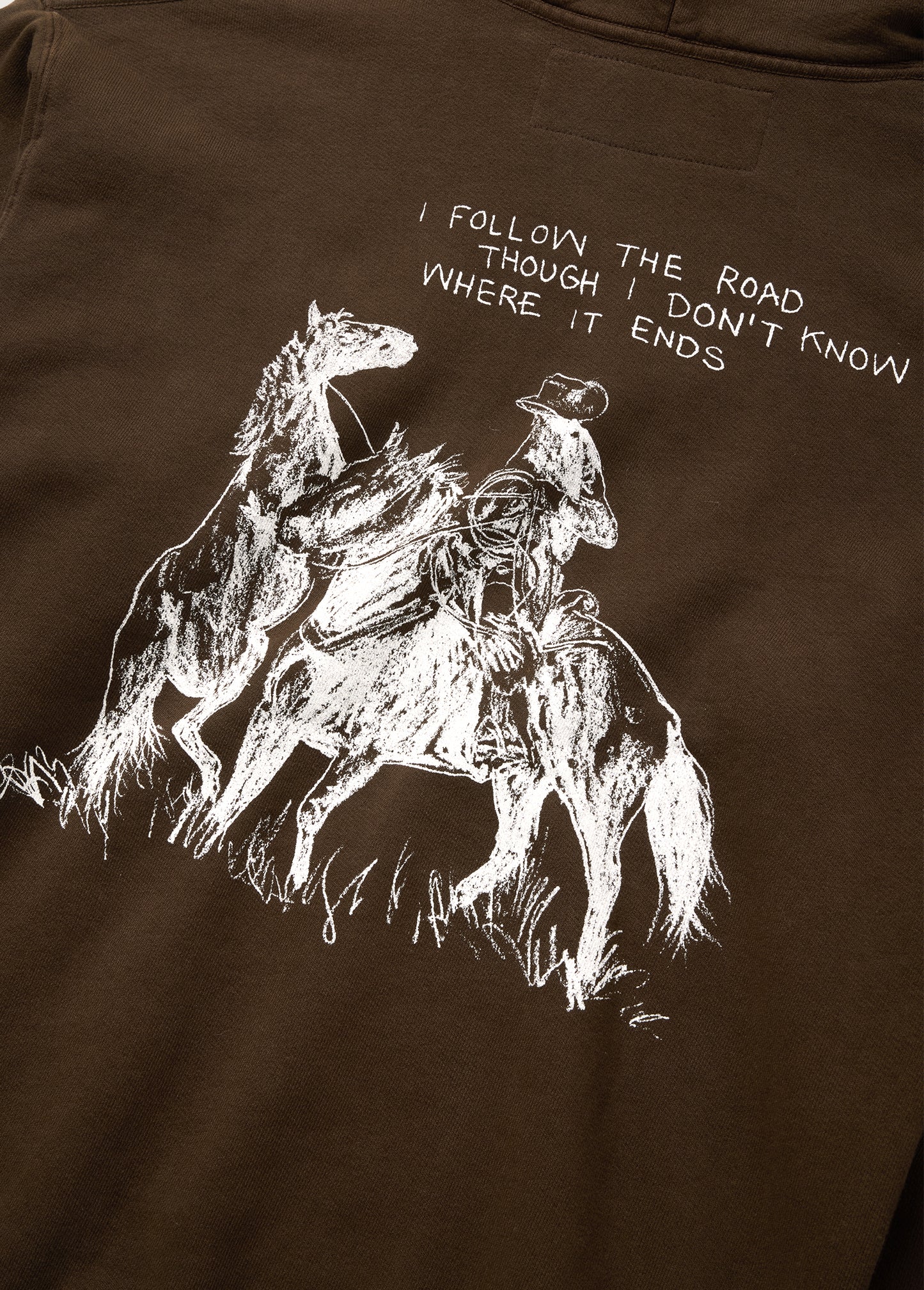 Follow The Road Hooded Sweatshirt | Dark Brown