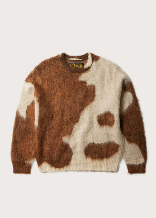 Horsecoat Mohair Knit Sweater | Brown