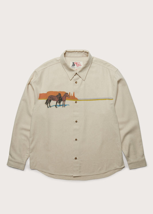 Seems To Go That Way Button Up Shirt | Oatmeal