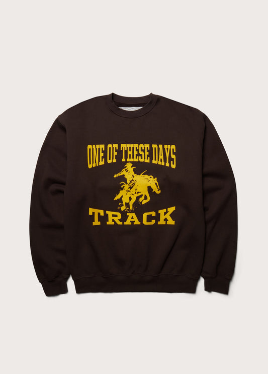Track And Field Crewneck Sweatshirt | Dark Brown