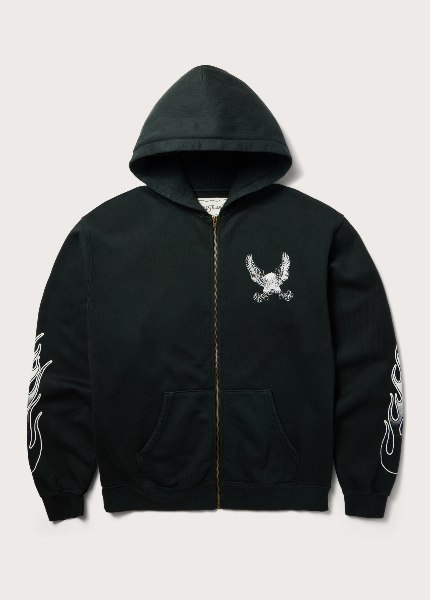 An American Original Zip Up Hooded Sweatshirt | Sun Faded Black