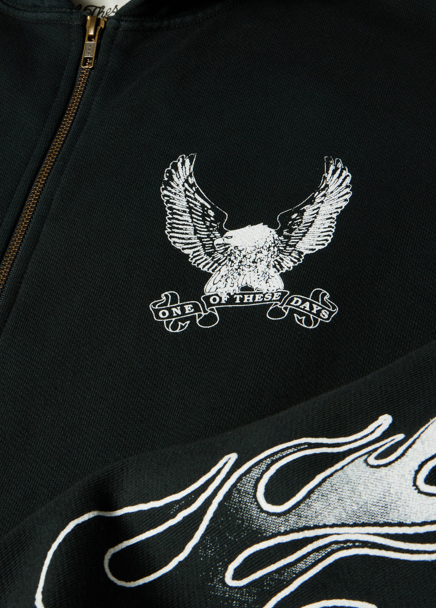 An American Original Zip Up Hooded Sweatshirt | Sun Faded Black