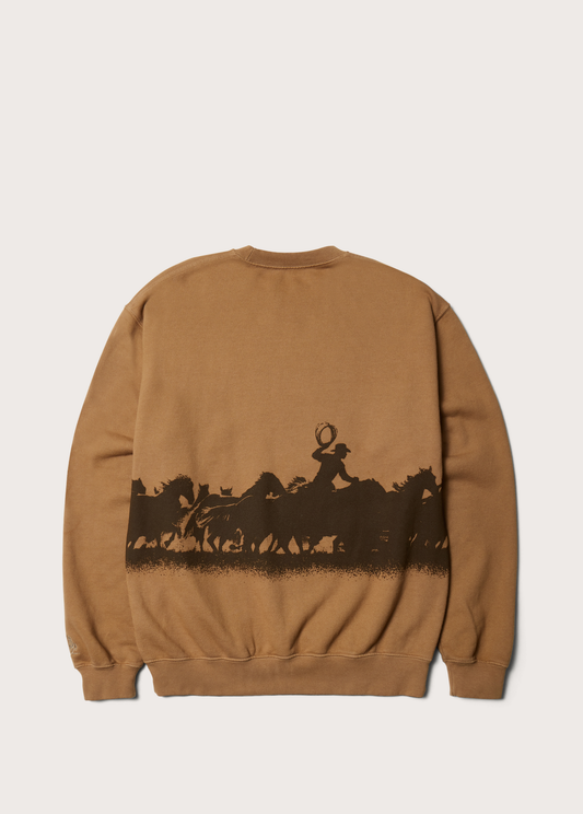 Driftin' Back Again Crewneck Sweatshirt | Light Brown