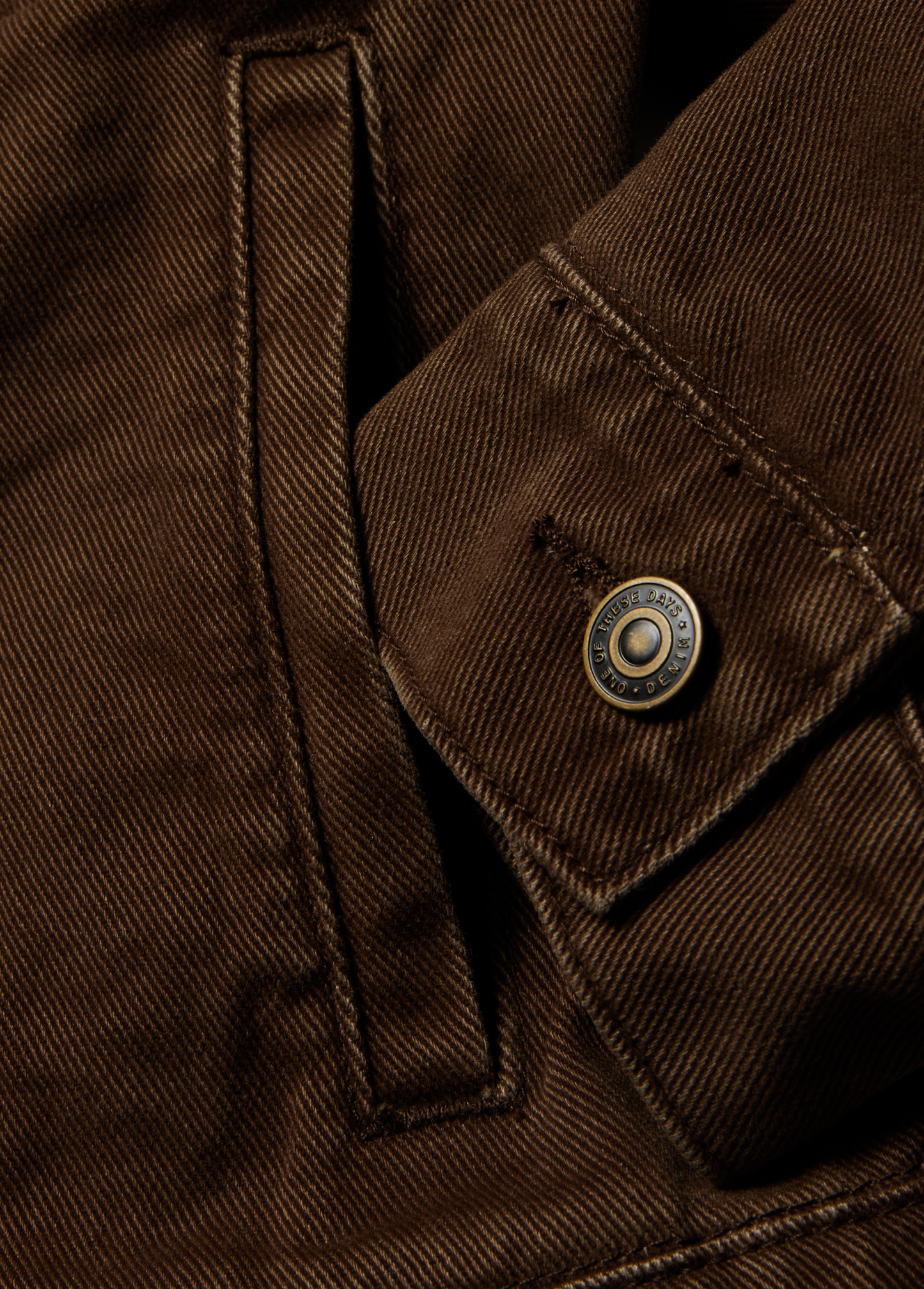 Lined Trucker Jacket | Washed Brown Denim