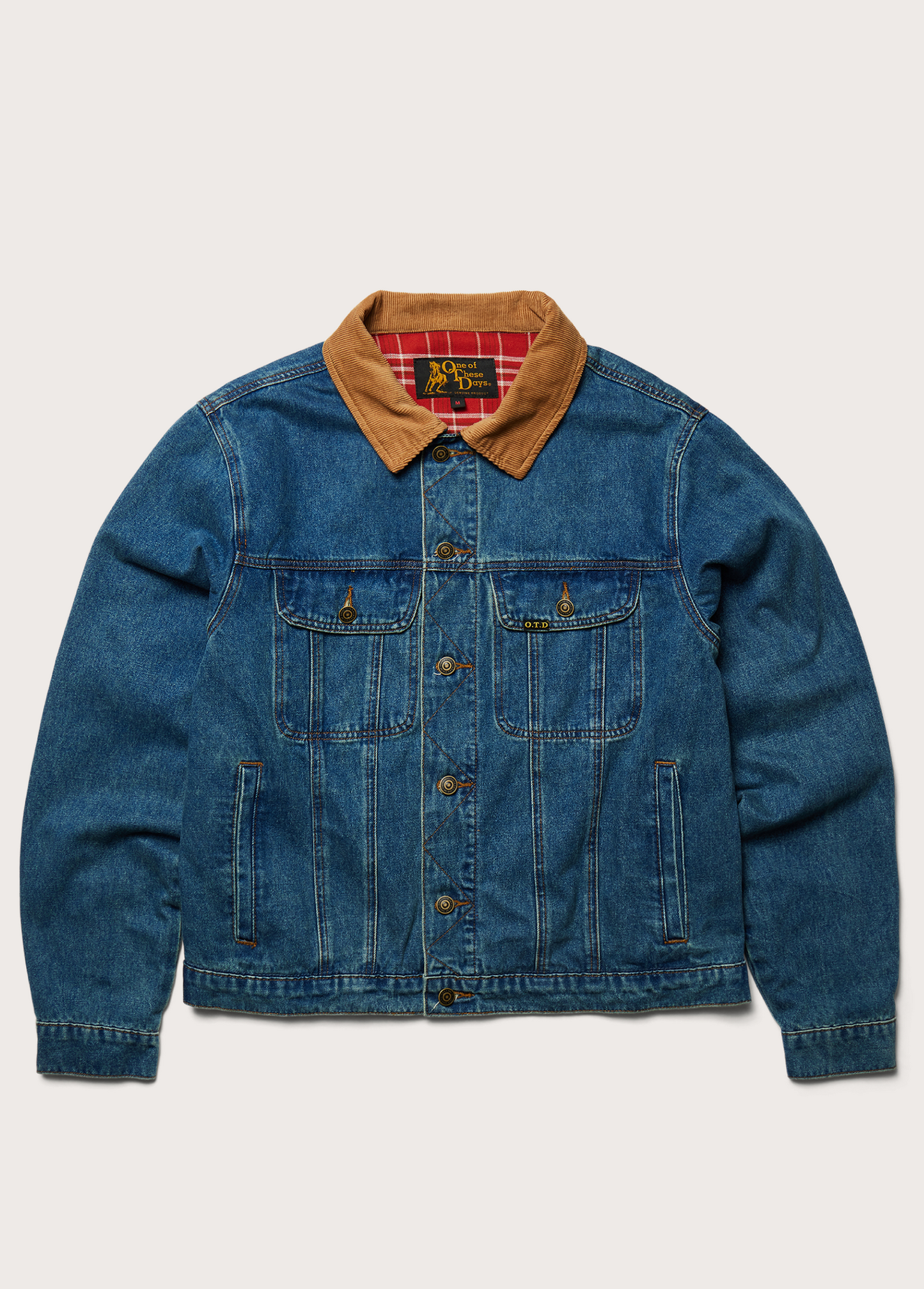 Lined Trucker Jacket | Washed Denim