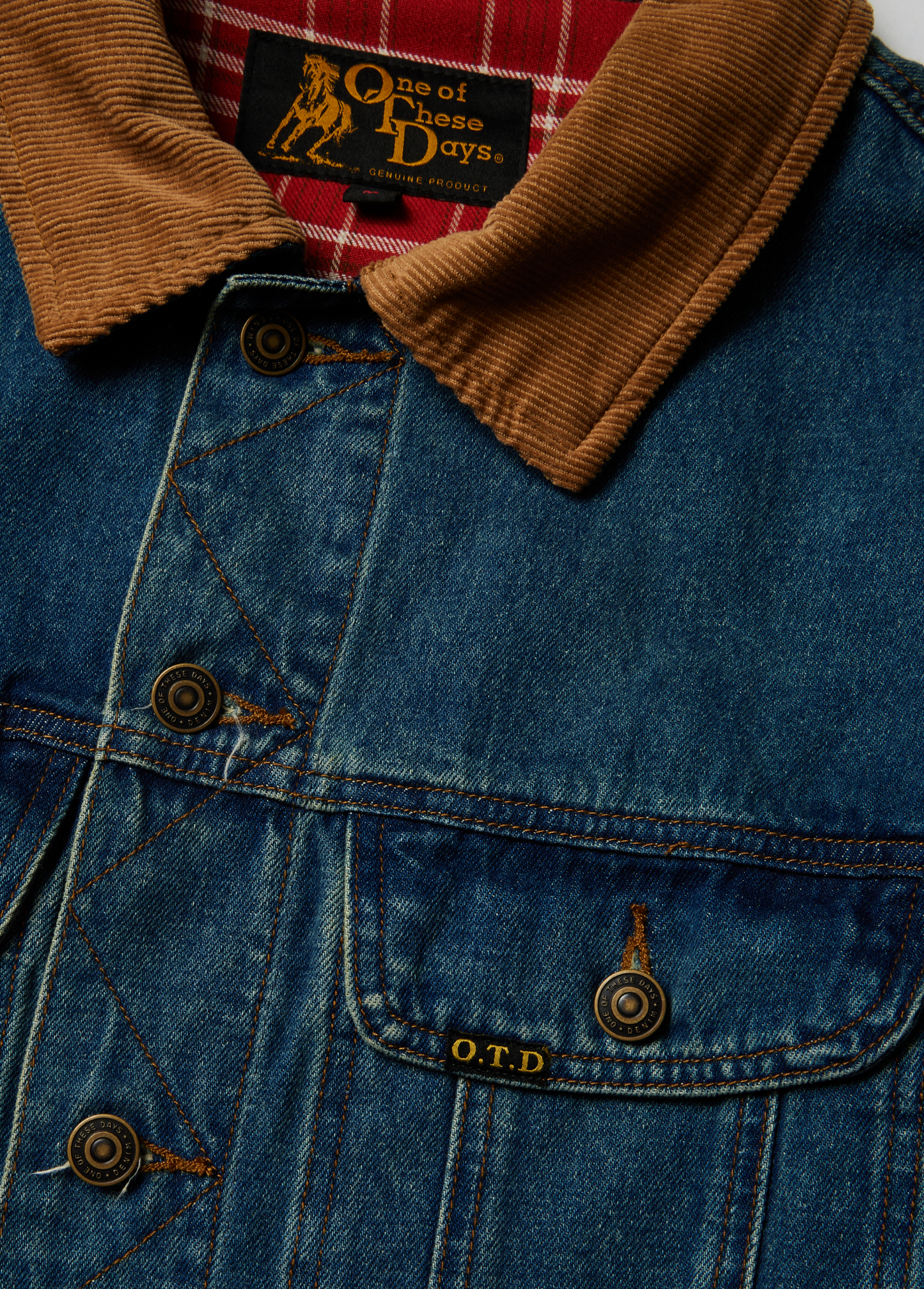 Lined Trucker Jacket | Washed Denim