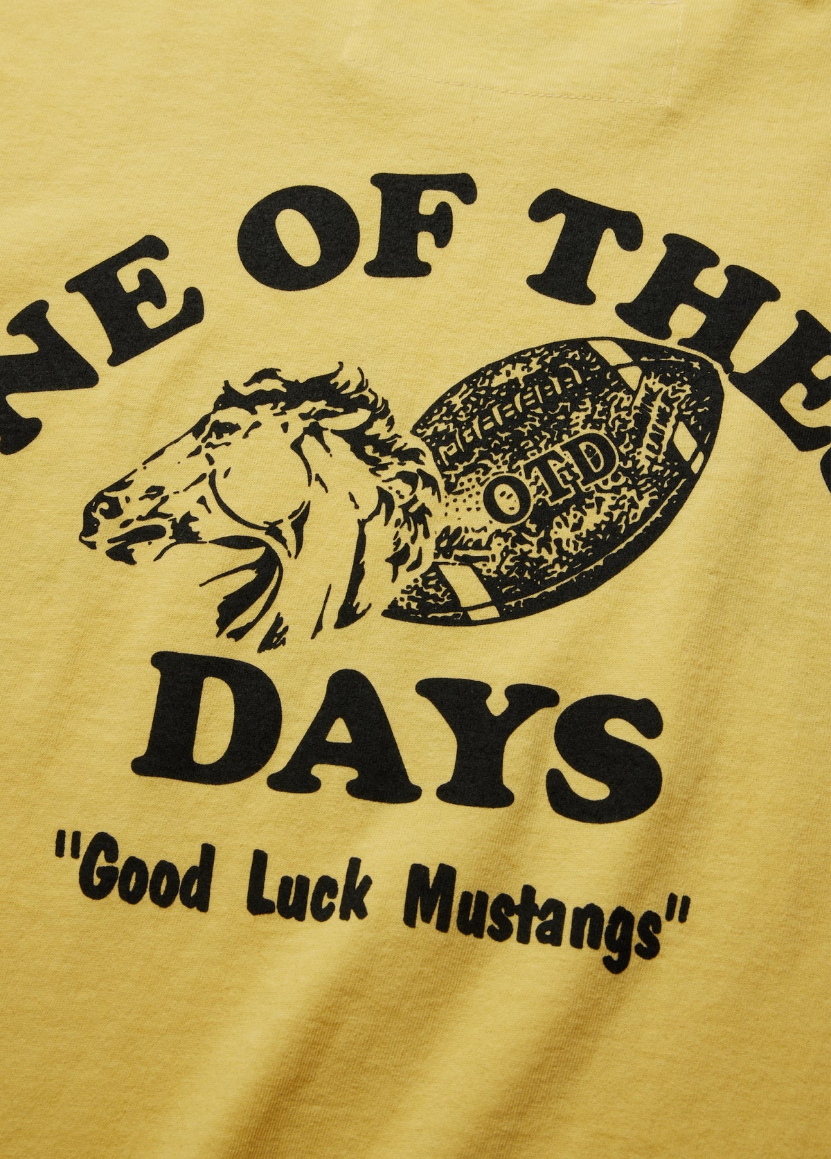 Good Luck Mustangs T-Shirt | Yellow