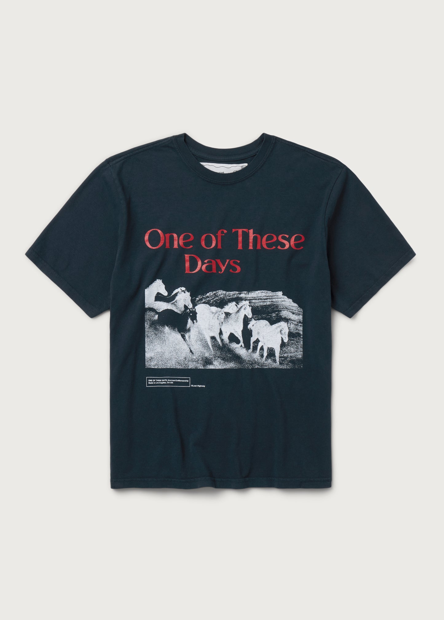 Glad You're Here With Me Tee | Hard Washed Black