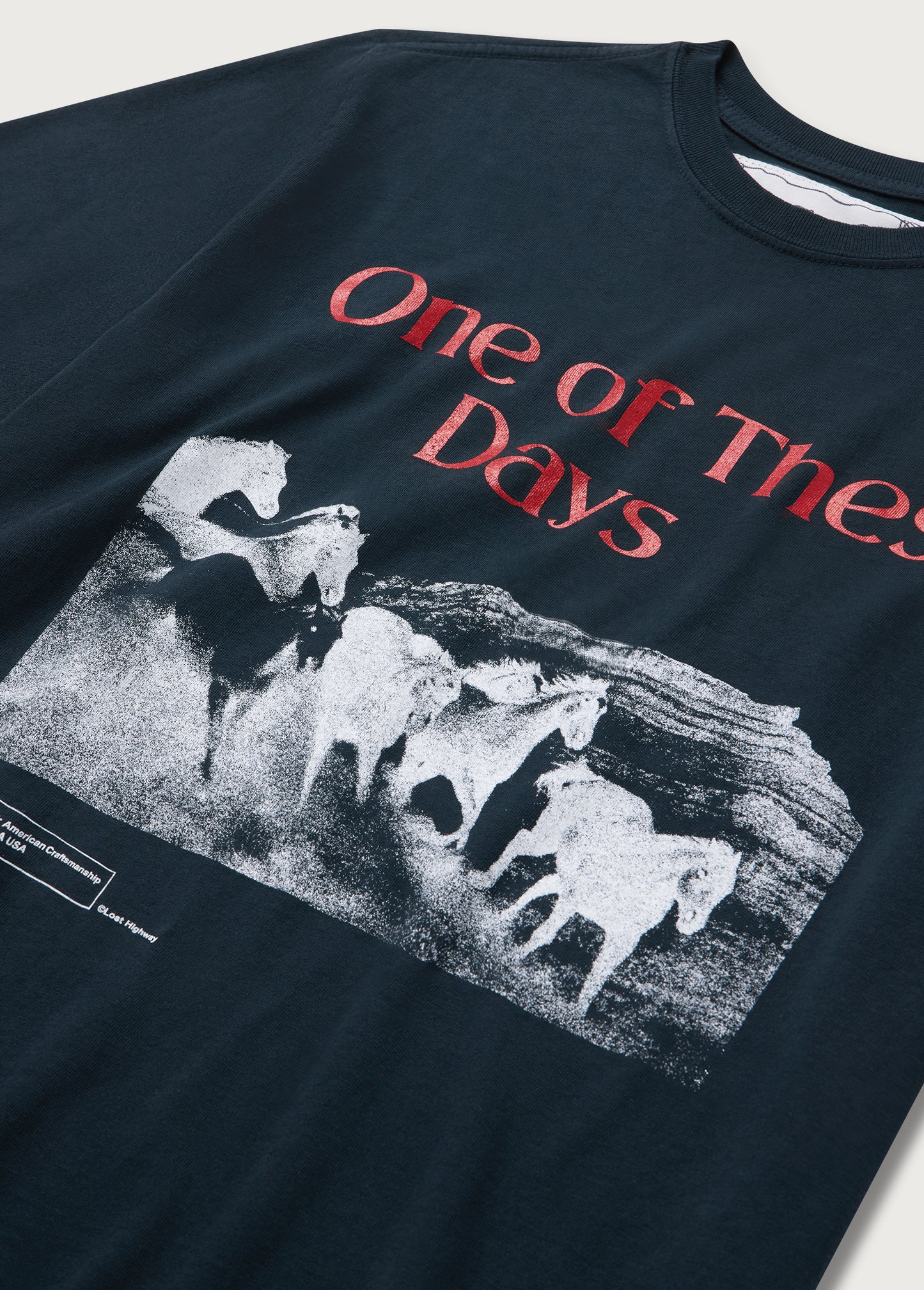 Glad You're Here With Me Tee | Hard Washed Black