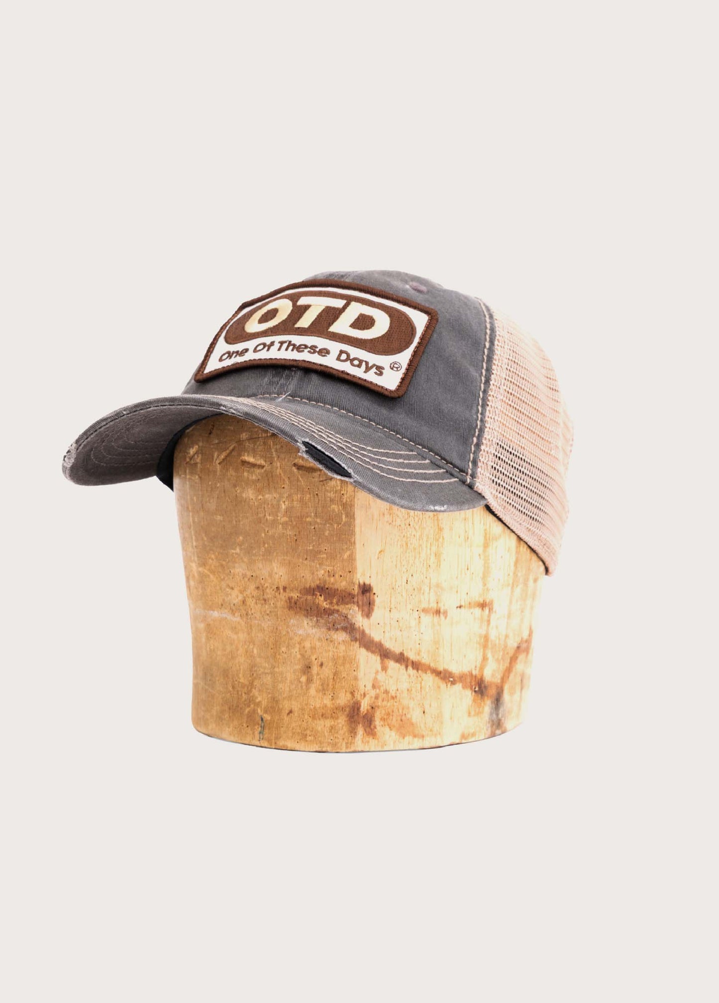 OTD Distressed Canvas Trucker Hat | Charcoal