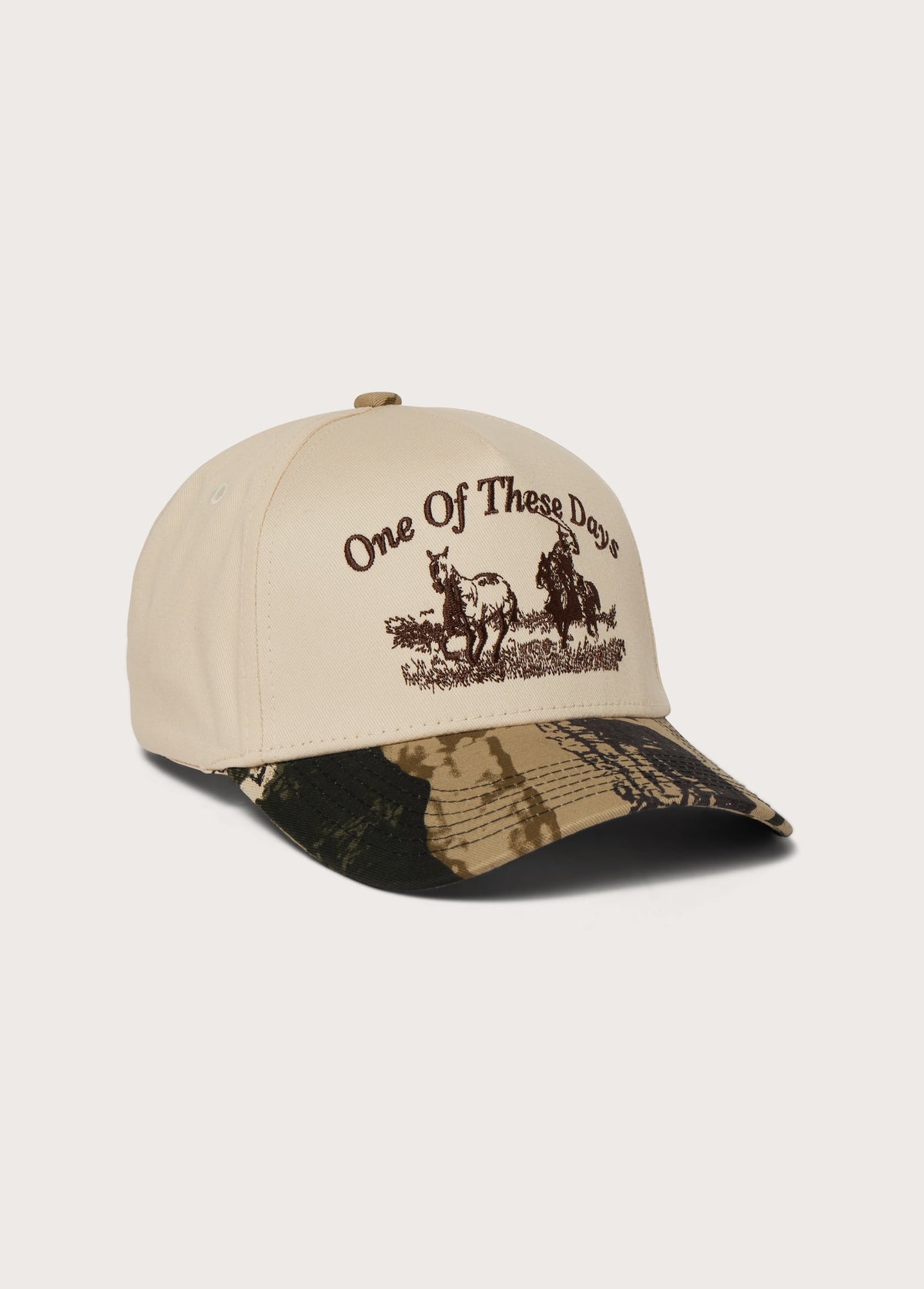 Just For A Moment 5 Panel Hat | Bone/Camo
