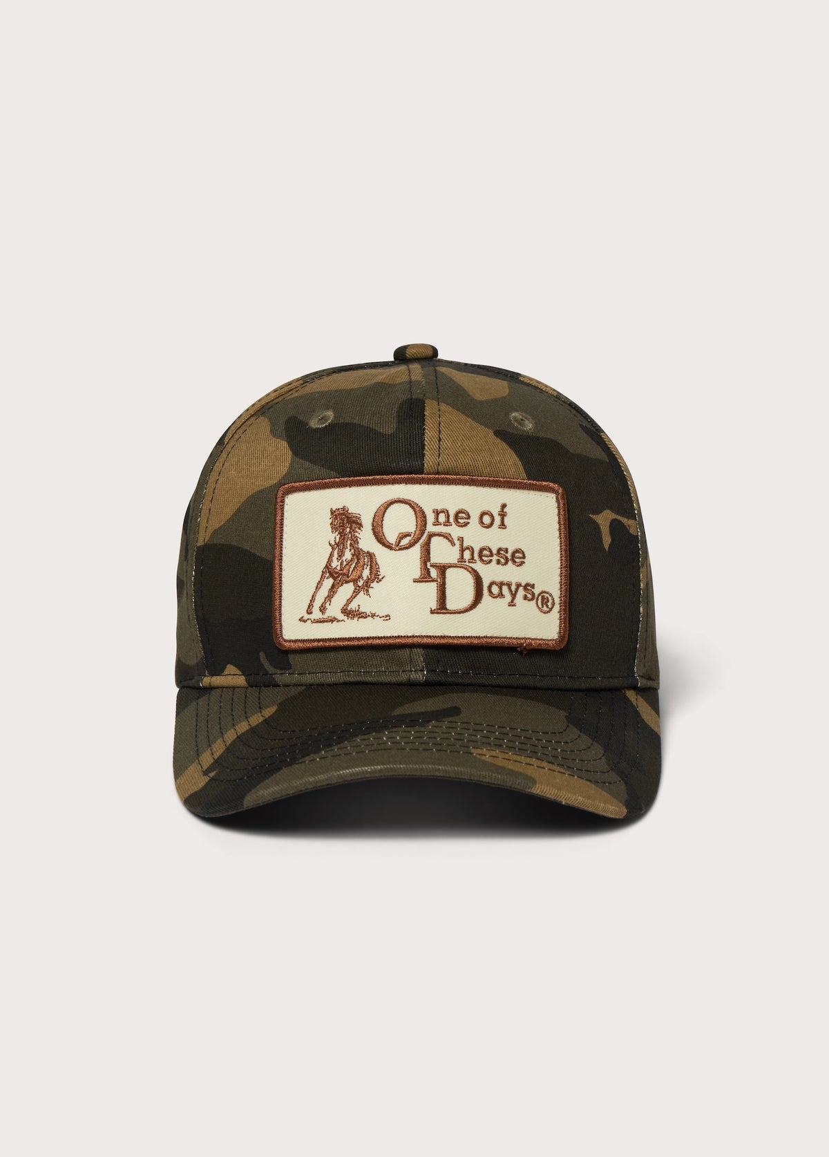 Stacked Logo Patch Hat | Woodland Camo