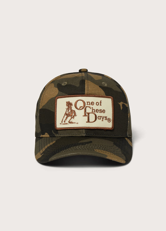 Stacked Logo Patch Hat | Woodland Camo