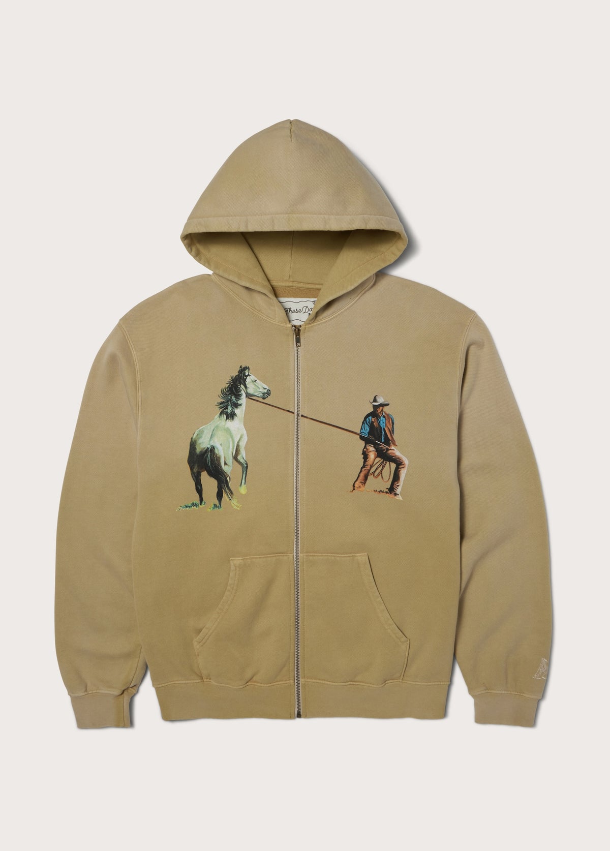 Rest of Time Zip Up Hooded Sweatshirt | Sun Faded Sand