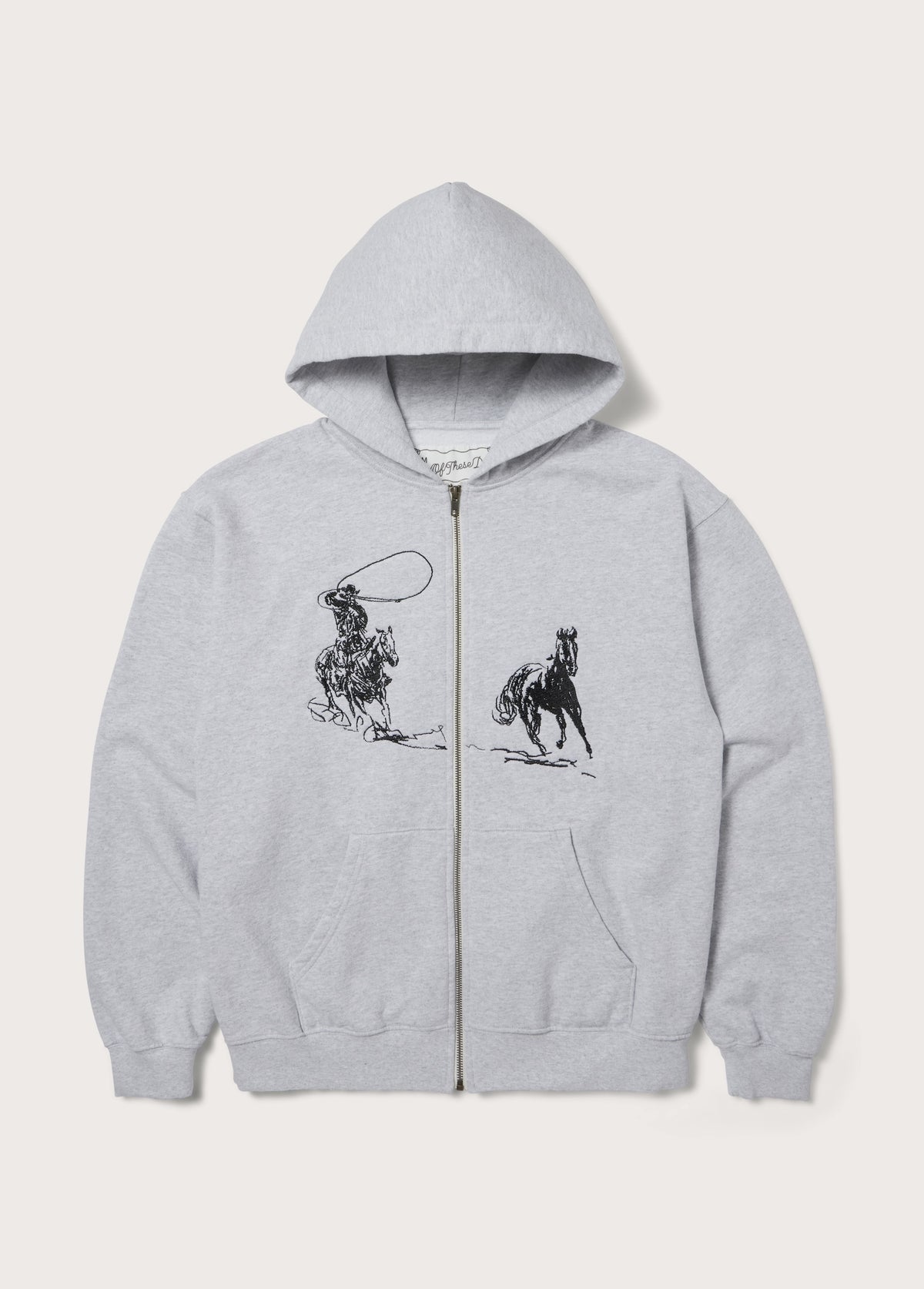 Into The Distance Zip Up Hooded Sweatshirt | Heather Grey