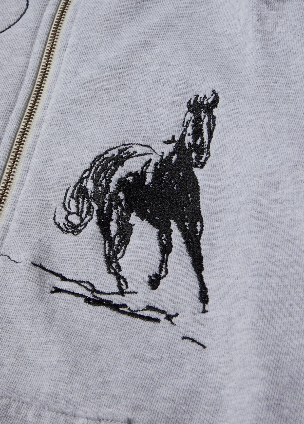 Into The Distance Zip Up Hooded Sweatshirt | Heather Grey