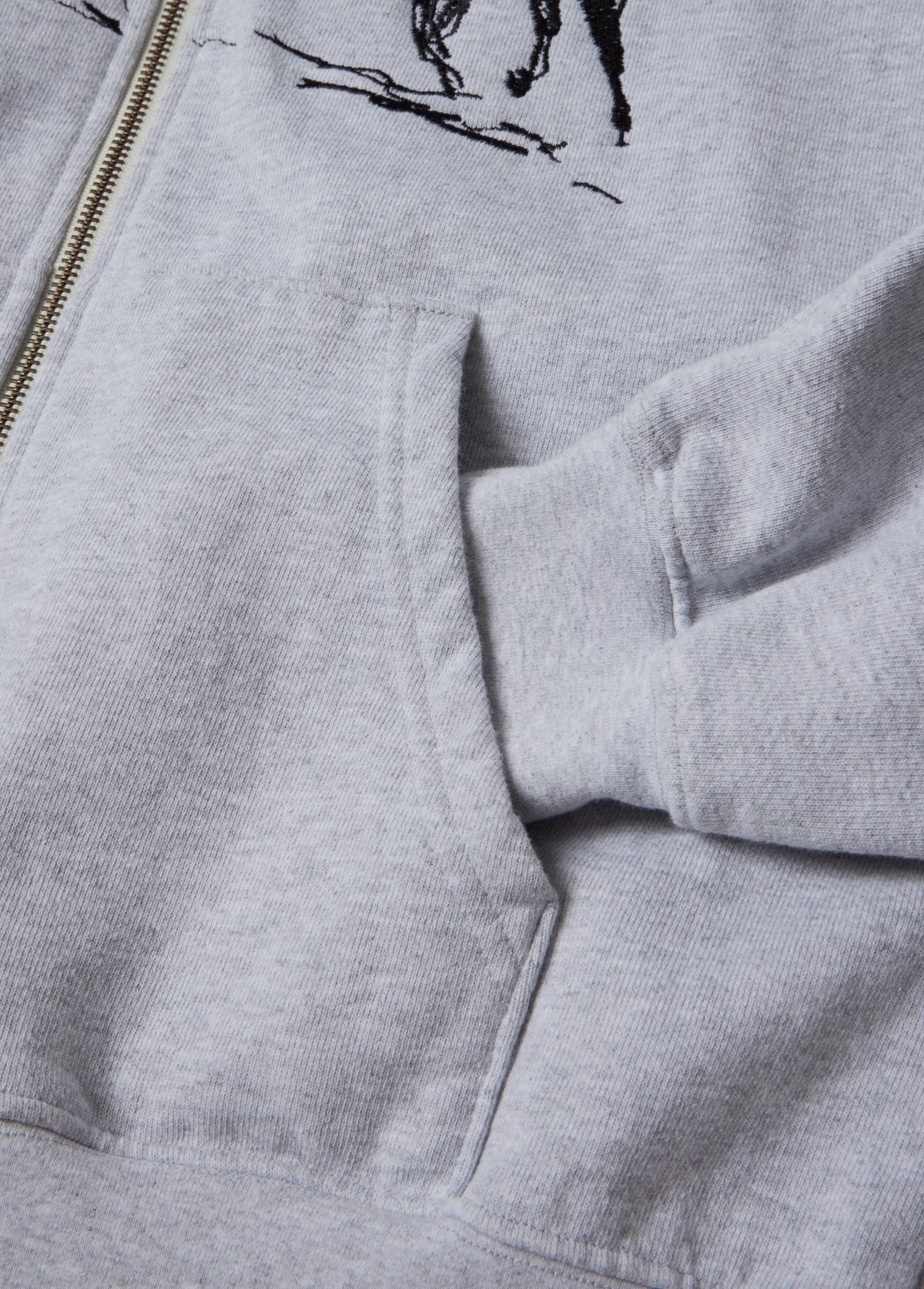 Into The Distance Zip Up Hooded Sweatshirt | Heather Grey