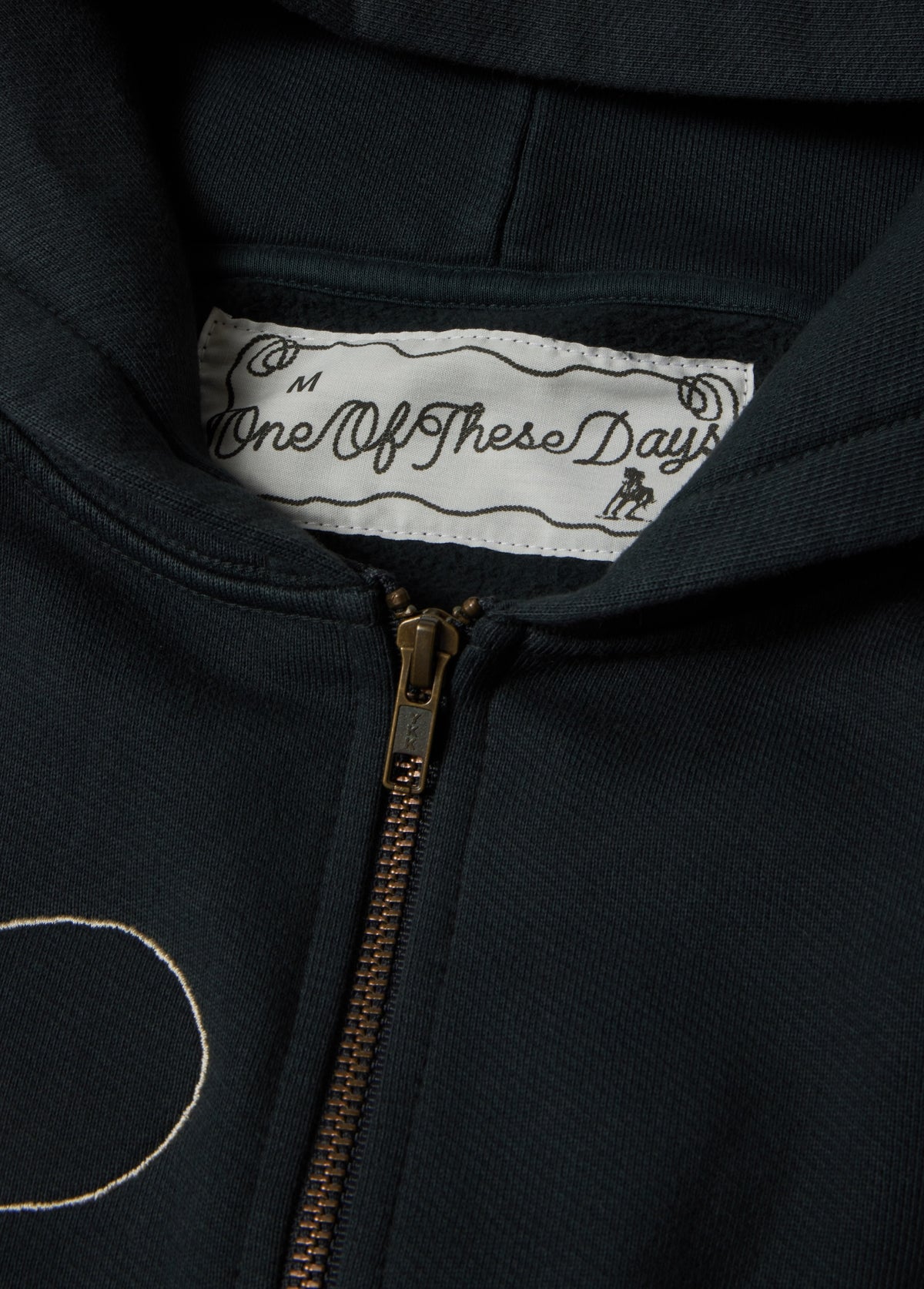 Into The Distance Zip Up Hooded Sweatshirt | Washed Black
